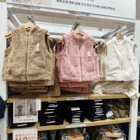 Uniqlo Autumn and winter boys and girls long velvet polar fleece vest warm plush jacket C442205/453611/449888