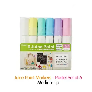 6pcs Juice Color Pens Set 0.5mm Roller Ball Multi 36 Colors