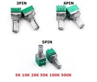 5PCS RV097NS RK097G RK097N B 5K 10K 20K 50K 100K 500K Double potentiometer 3pin 5pin 6pin B 15mm B5K B10K B20K B50K B100K B500K