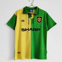 Original *Spot* Retro Jersey 1992-94 Season MU Yellow-green Sports Football Jersey