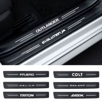 [HOT ZQQIUZWREKW 111] ประตูรถ Sill คาร์บอนไฟเบอร์สติกเกอร์ Anti Scratch Tailgate สำหรับ Mitsubishi Triton L200 Pajero Galant Eclipse Outlander Ralliart