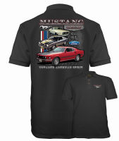（all in stock）  2023 NEW -Velocitee Speed Shop Mens Polo Shirt Licensed Ford Classic Mustang Cars A21286(FREE NAME LOGO CUSTOM)