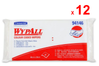 WYPALL แผ่นเช็ดทำความสะอาด ไวป์ออลล์ ฟูดเซอร์วิส ไวเปอร์ รหัสสินค้า 94146 สีขาว สินค้าคิมเบอร์ลี่ย์-คล๊าค โปรเฟสชั่นแนล 12 ห่อ ห่อละ 20 แผ่น