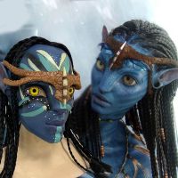 หมวกกันน็อค หน้ากากยาง คอสเพลย์ Avatar Neytiri สําหรับผู้ใหญ่ cnw