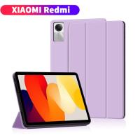 เคสสำหรับ Xiaomi Redmi แผ่นรอง SE 2023 11นิ้วพร้อมด้วยเคส Wake Up/Sleep หลังแบบนิ่มพับสามทบสำหรับ Redmi Pad SE 11