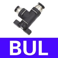 BUC BLM4 6 8 10 12มม. อุปกรณ์นิวเมติกส์ข้อต่อแอร์หัวต่อคอมพิวเตอร์แมนนวลวาล์วพวงมาลัยสวิตช์อุปกรณ์ติดตั้งท่อและวาล์วบอลแบบแมนนวล