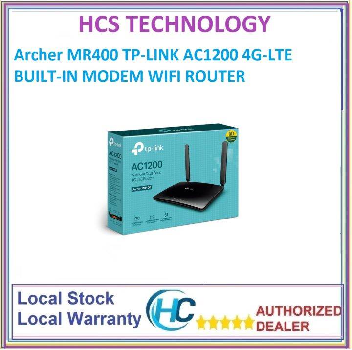 Archer MR400 TPLINK AC1200 4GLTE BUILTIN MODEM WIFI ROUTER Lazada