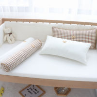 Baby Cot Cotton Bumper Pillow Bear Embroidered Detachable Newborn Crib Bumpers Protector Infant Sleeping Comfort Cushion Pillows