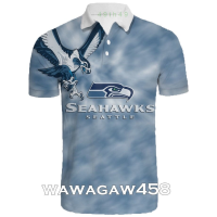Series Summer NFL Seattle Seahawks 3D Digital Printed t-Shirt Short-Sleeved polo Shirt06（Contactthe seller, free customization）high-quality