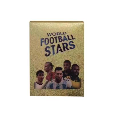COD 55Pcs/Box No-repeat World Football Star Golden Cards 2023 Football Soccer Star Collection Trading Children Fans Gift Toy lovable