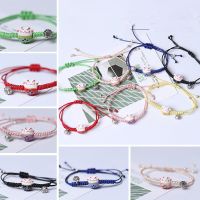 2023 Fashion Hand woven Cat Simple Versatile Natural Fresh Student Friend Bracelet Wholesale Charms and Charm Bracelet