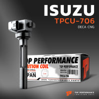 คอยล์จุดระเบิด ISUZU DECA CNG NKR 4HF1 ตรงรุ่น 100% - TPCU-706 - TOP PERFORMANCE MADE IN JAPAN - คอยล์หัวเทียน อีซูซุ เดก้า สิบล้อ หกล้อ รถบรรทุก 8-9709684-0