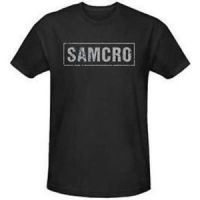 เสื้อยืดผู้ชายสีดําลาย sons of anarchy samcro
