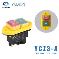 ใหม่ YCZ3-A สวิทช์แม่เหล็กไฟฟ้า45 Pins 110220V เปิดปิด Momentary Reset Push ปุ่มสีแดงสีเขียวสามารถเปลี่ยน KJD17