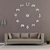 Game Controller Video Diy Giant Wall Clock Game Joysticks Stickers Gamer Wall Art Video Gaming Signs Boy Bedroom Game