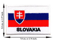 ตัดรีด ตัวรีดติดเสื้อ อาร์มปัก ติดเสื้อปัก ปักเสื้อ DIY ลาย ธงSLOVAKIA สีแดง มีบริการเก็บเงินปลายทาง