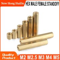 M2 M2.5 M3 M4 M5 Kuningan Hex Pria Wanita Standoff Tiang Stud Mount Spacer Hexagon PCB Motherboard Sekrup Baut Berongga