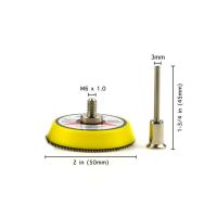 POLwell แผ่นขัดสำรองขนาด2นิ้วสำหรับตะขอขนาด50มม. แผ่นขัดแบบห่วงแผ่นหนุน3มม. สว่านไฟฟ้าขัดแบบก้านขนาดพอดีกับเครื่องขัดทราย