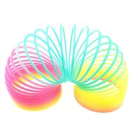 1PC Rainbow Circle Funny Toys Early Development Educational Folding Plastic Spring Coil Childrens Creative Magical Toys