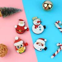 [COD] Kongs New Pink Claus Hair Clip Cartoon Childrens Side Bang Accessories