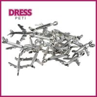 PETI DRESS 100pcs 22.5x15mm จี้เสน่ห์เครื่องบินเครื่องบินชุบเงินโบราณ รูปทรงเครื่องบิน โลหะผสมอัลลอยด์ จี้เครื่องรางเครื่องบิน การตกแต่งที่ยอดเยี่ยม จี้เครื่องบินสีเงินทิเบต สาวๆ