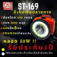 Headlamp ไฟฉายคาดหัว led แบบชาร์จ ST-169 ไฟฉายคาดหัว 50W 3โหมด วงแหวนไฟฉุกเฉินกระพริบลุยฝนได้ส่องไกล500เมตร ไฟฉายคาดหัว แรงสูง Headlamp Flashlight ไฟฉายคาดหัวกันน้ำ ไฟฉายคาดศีรษะ ไฟคาดหัว