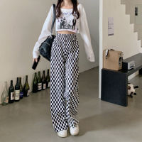 พร้อมส่ง ?? Black plaid pants กางเกงลายสก็อตสุดคูล (35591)