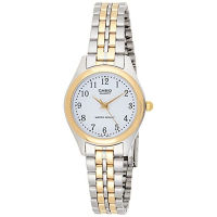 Casio Ltp-1129G-7Brdf Womens White Dial Two Tone Base Metal Watch