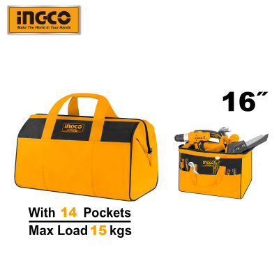 INGCO กระเป๋าเครื่องมือช่าง 16 นิ้ว รุ่น HTBG281628 ( Tools Bag ) กระเป๋าช่าง อเนกประสงค์ กระเป๋าผ้า กระเป๋าใส่เครื่องมือ