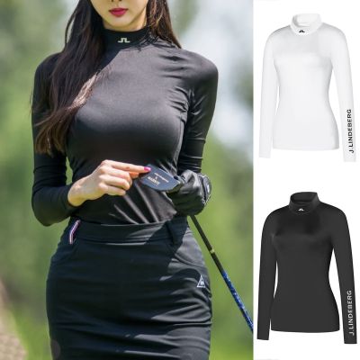 New golf clothing womens sports quick-drying slim high-necked long-sleeved bottoming golf top Titleist Mizuno Malbon SOUTHCAPE Honma Amazingcre∏