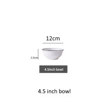 1Pcs 2pcs 4pcs 6pcs Set White ceramic Bowl porcelain Bowl Breakfast Salad Noodle Soup Rice Bowl Restaurant Kitchen Tableware