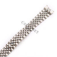 CARLYWET 20mm Wholesale 316L Stainless Steel Jubilee Silver Solid Screw Links Wrist Watch Strap Bracelet Belt With Curved End