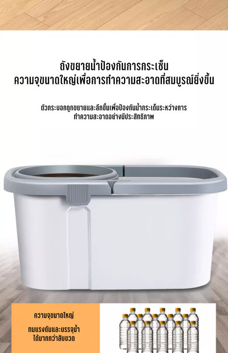 kumall-ซื้อตอนนี้และรับฟรีผ้าม็อบ3ผืน-ไม้ถูพื้น-spin-mop-ชุดถังปั่นม๊อบสแตนเลส-ผ้า5-ผืน-พร้อมไม้ถูพื้นและผ้าม๊อบ-เหล็กสแตนเลส-ชุดไม้ถูพื้น