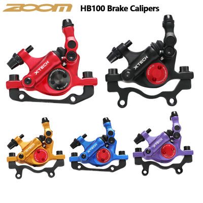 ZOOM XTECH คาลิเปอร์ HB100 Brek Cakera Hidraulik Depan &amp; Belakang Hitam Meremas Biru Ungu Brek Basikal MTB