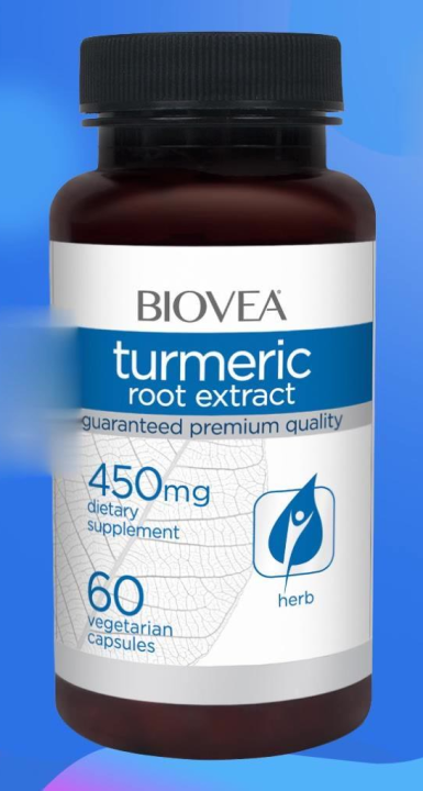 BIOVEA TURMERIC (Curcuma) ROOT EXTRACT 450 mg / 60 Capsules
