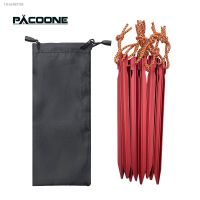 ✶۞ Pacoone 10 Pcs/Lot 18cm Tent pegs Aluminum Round Tent Stake Alloy Silver Tent Pegs Outdoor nails Tent Accessories