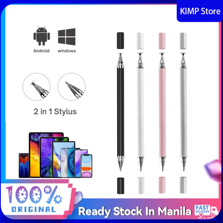 Manila Stock 2in1 Capacitive Pen Universal Touch Screen Drawing Pen Stylus For Phone Iphone 