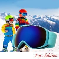 Children Ski Goggles Anti-fog Double Layer Big Spherical Skiing Glasses Kids Snowboard Winter Outdoor Sports Goggle for Age 4-14