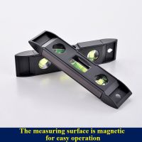 Horizontal Ruler 3 Bubble Spirit Level Magnetic ABS Shell Mini Pocket Portable Spirit Level Tool Measure Tool Machinery Leveller