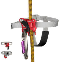 SRT Rock Climbing Foot Ascender Riser พร้อมเข็มขัดเหยียบ Grasp Rope Gear Anti Fall Off ซ้ายขวาเท้า Ascend