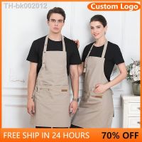 ☬ 1PCS Cheaper Thin Kitchen Apron Chef Nordic Overol Delantal Woman Man Couples Beauty Nail Salon Cleaning Tools Custom LOGO Apron