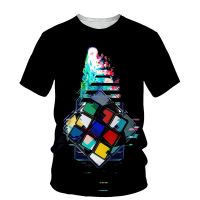 ☃ Oversized Rubik 39;s Cube 3D Print Men 39;s T-Shirt Summer Fashion O-Neck Short Sleeve Fashion Loose Hip Hop Style Casual Men 39;s Shirt