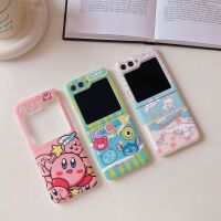 เคสนิ่มพับได้ลายการ์ตูน Sanrio Cinnamoroll Kirby Lotso Stitch ไมค์ซัลลีย์สำหรับ Samsung Zflip5 Zflip4 Zflip3เคสสำหรับ Galaxy โทรศัพท์ Zflip5/4/3โทรศัพท์มือถือกันกระแทกฝาครอบป้องกันโทรศัพท์สำหรับ Samsung Zflip 5 4 3ฝาหลัง