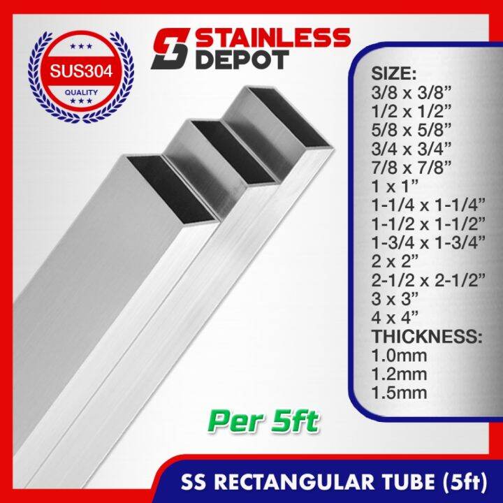 5FT Rectangular Tubular Steel SUS304 | Lazada PH