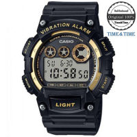 Time&amp;Time CASIO Standard นาฬิกาข้อมือผู้ชาย สีดำ/ทอง สายเรซิน รุ่น W-735H-1A2VDF