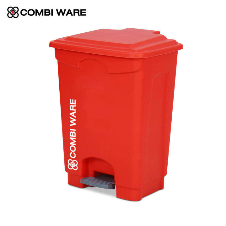 ถังขยะพลาสติกหลากสี-แบบเท้าเหยียบ-combi-ware