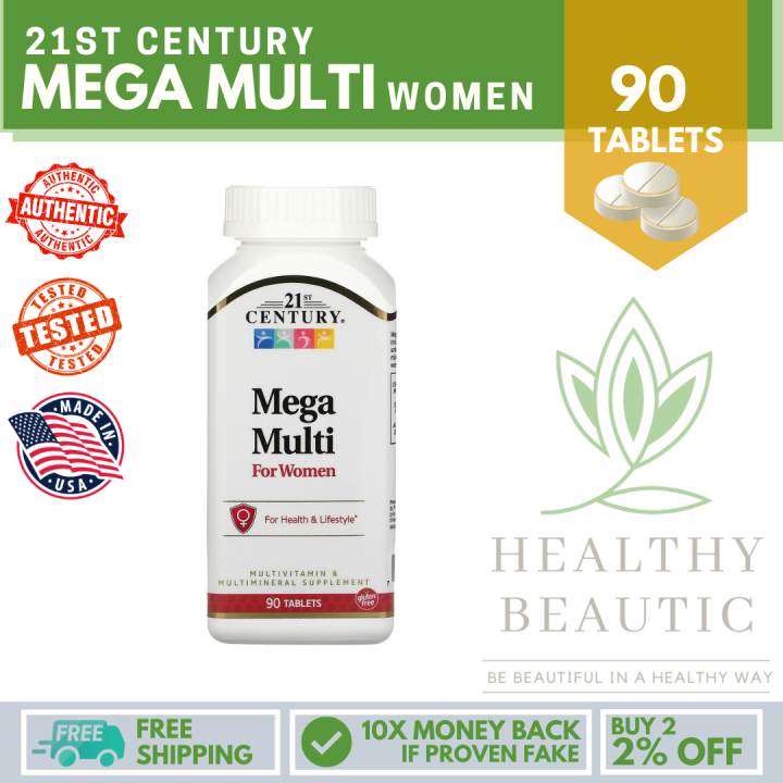 21st Century, Mega Multi, For Women, Multivitamin & Multimineral, 90 ...