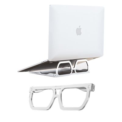 Foldable Aluminum Alloy Glasses Bracket Can Be Raised Bracket Creative Glasses Portable Notebook Computer Bracket Flat Holder Laptop Stands