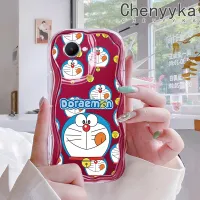 เคส Chenyyyka สำหรับ Realme C30 C30s C31 C33,C35 C55 Narzo 50i Prime Narzo 50A ไพร์มตัวการ์ตูนน่ารักลายโดราเอมอนดีไซน์ใหม่ขอบคลื่นเนื้อครีมกันกระแทกแบบใสนิ่มปลอกโปร่งใสลายกล้องถ่ายรูปเรียบง่ายฝาครอบป้องกันอ่อนโยน