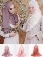 【Miki Xinyuan】70X185Cm WomenChiffon Scarf Stings Shawl Wrap Headscarf Ready To Wear Head Scarves